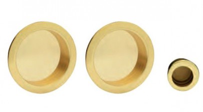 Manital ART54.A Sliding Door Flush Pull Set Polished Brass